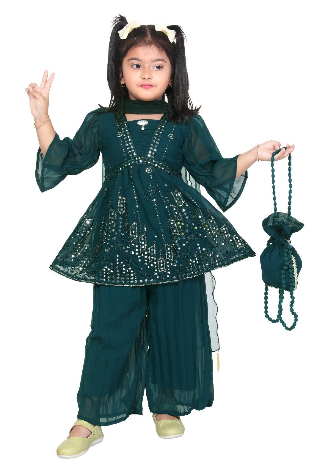 Alia Palazzo Set (Dark Green) - Image 2