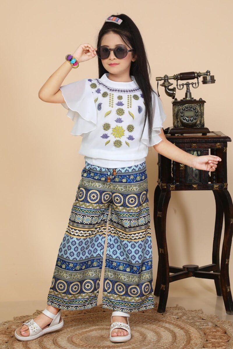 Palazzo Pant & Top Set For Girls