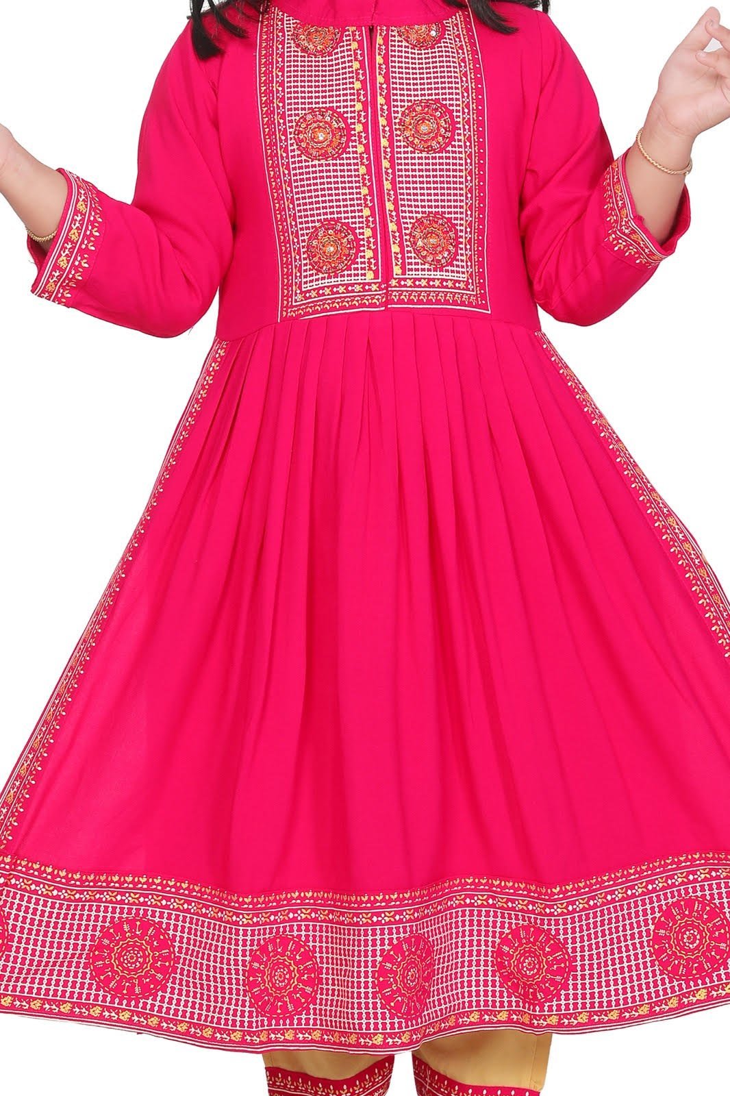 Pink Nyra Suit For Girls - Image 4
