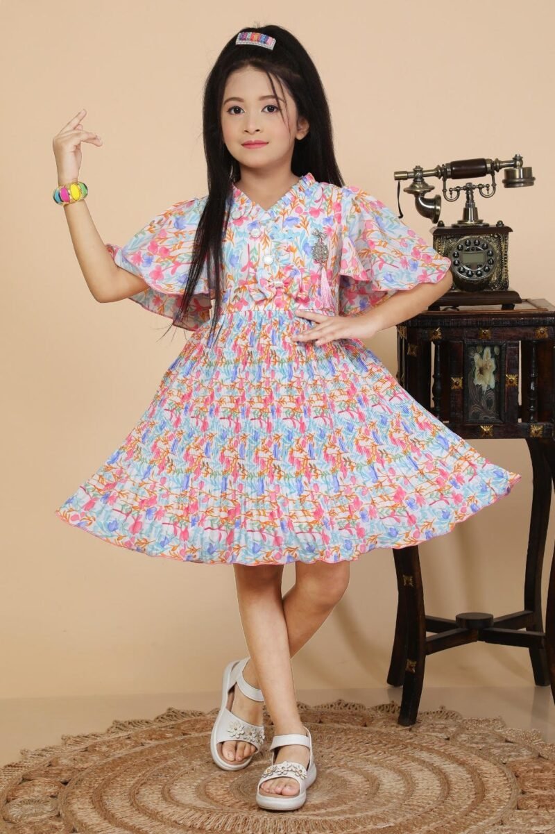 Multi Color Short Frock For Girls